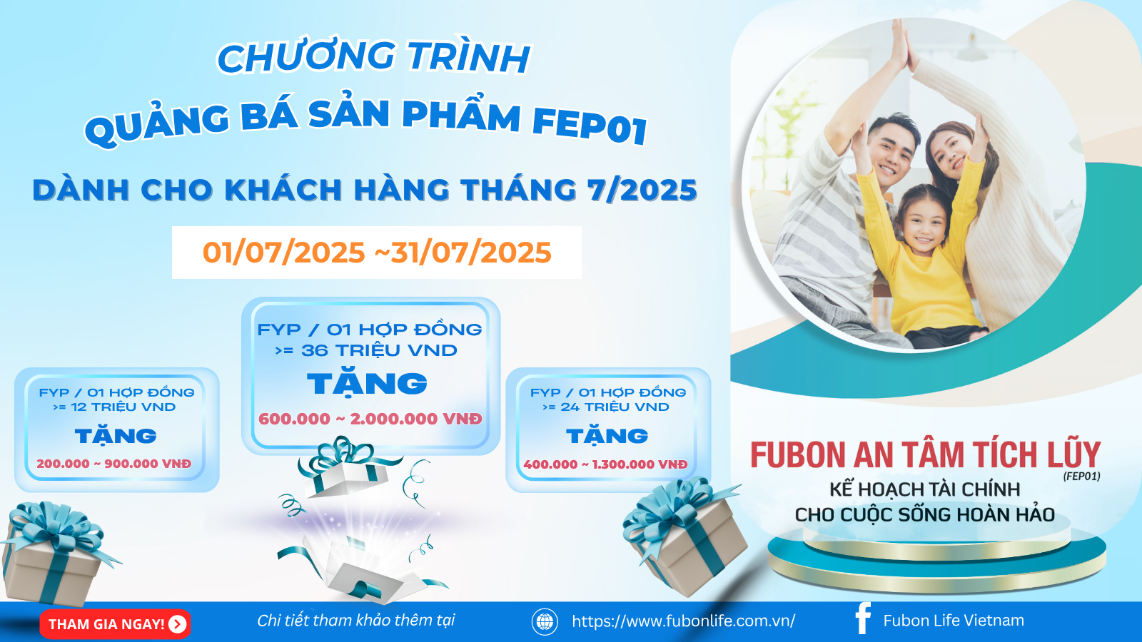 Chương Trình Khuyến Mại QUẢNG BÁ SẢN PHẨM PHÚC BẢO AN TÂM TÍCH LŨY (FEP01)